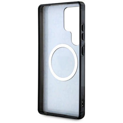 Puzdro MagSafe pre Samsung Galaxy S25 Ultra S938, Guess, IML Glitter 4G Circle Triangle, Čierne