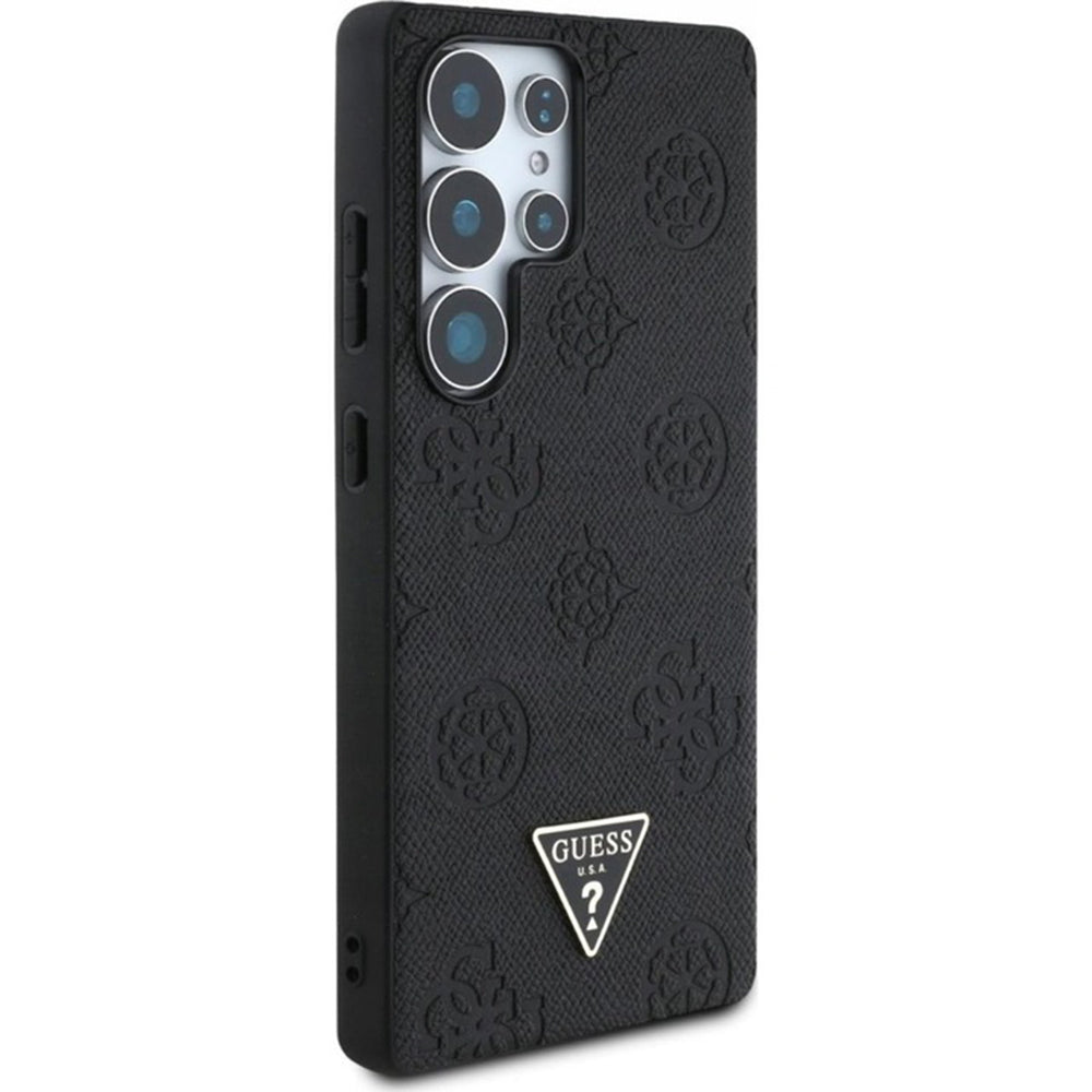 Puzdro MagSafe pre Samsung Galaxy S25 Ultra S938, Guess, Peony Grained Hot Stamp Triangle, Hnedé