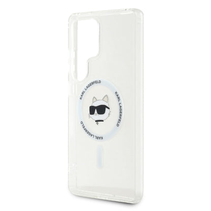 Puzdro MagSafe pre Samsung Galaxy S25 Ultra S938, Karl Lagerfeld, IML Choupette's Head, Biela