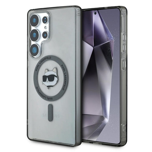 Puzdro MagSafe pre Samsung Galaxy S25 Ultra S938, Karl Lagerfeld, IML Choupette's Head, Čierne