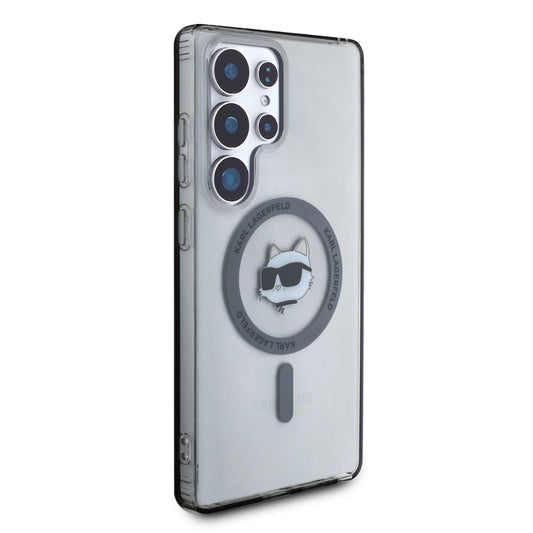 Puzdro MagSafe pre Samsung Galaxy S25 Ultra S938, Karl Lagerfeld, IML Choupette's Head, Čierne