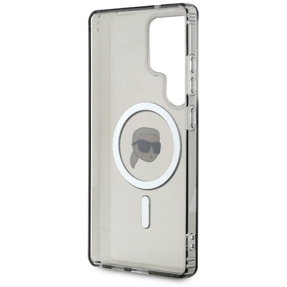 Puzdro MagSafe pre Samsung Galaxy S25 Ultra S938, Karl Lagerfeld, IML Karl's Head, Čierne