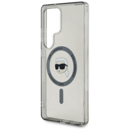 Puzdro MagSafe pre Samsung Galaxy S25 Ultra S938, Karl Lagerfeld, IML Karl's Head, Čierne