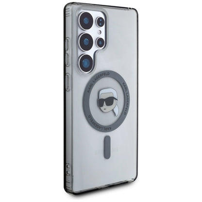 Puzdro MagSafe pre Samsung Galaxy S25 Ultra S938, Karl Lagerfeld, IML Karl's Head, Čierne