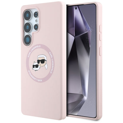 Puzdro MagSafe pre Samsung Galaxy S25 Ultra S938, Karl Lagerfeld, Silicone Double Heads, Ružová