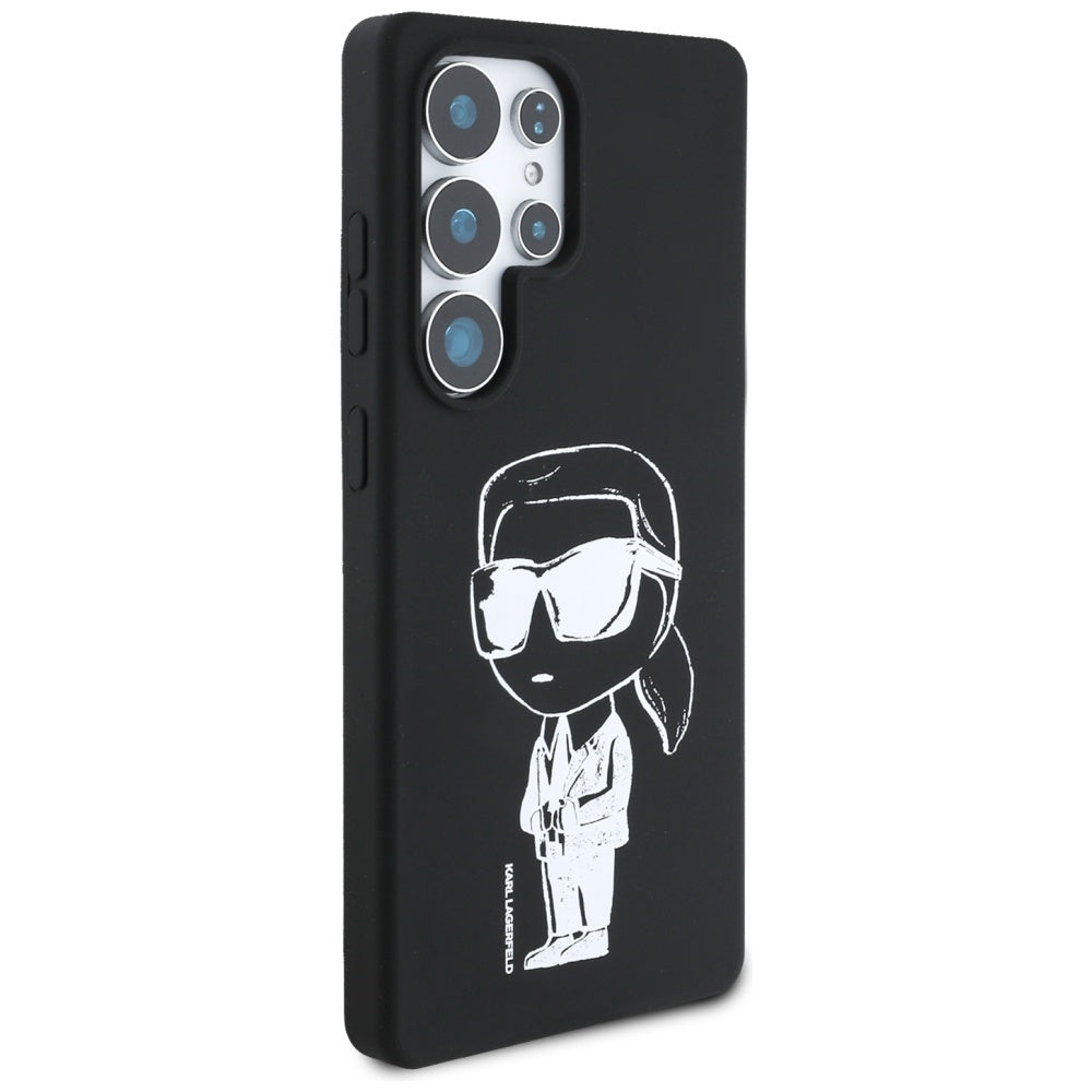MagSafe Case for Samsung Galaxy S25 Ultra S938, Karl Lagerfeld, Silicone Graffiti, Black