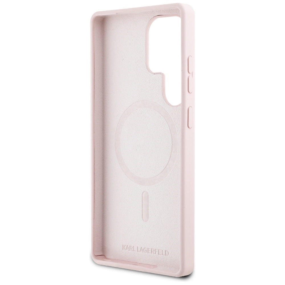 Puzdro MagSafe pre Samsung Galaxy S25 Ultra S938, Karl Lagerfeld, Silicone Graffiti, Ružová