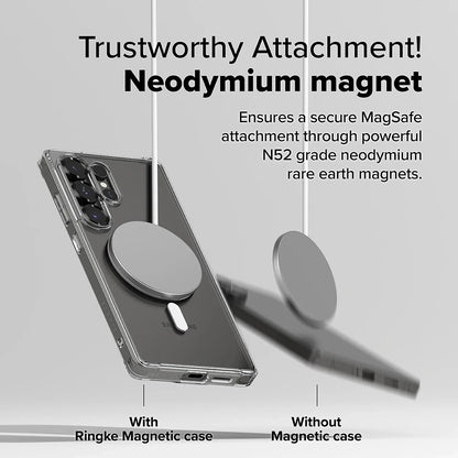 MagSafe puzdro pre Samsung Galaxy S25 Ultra S938, Ringke, Fusion, Matne priehľadné