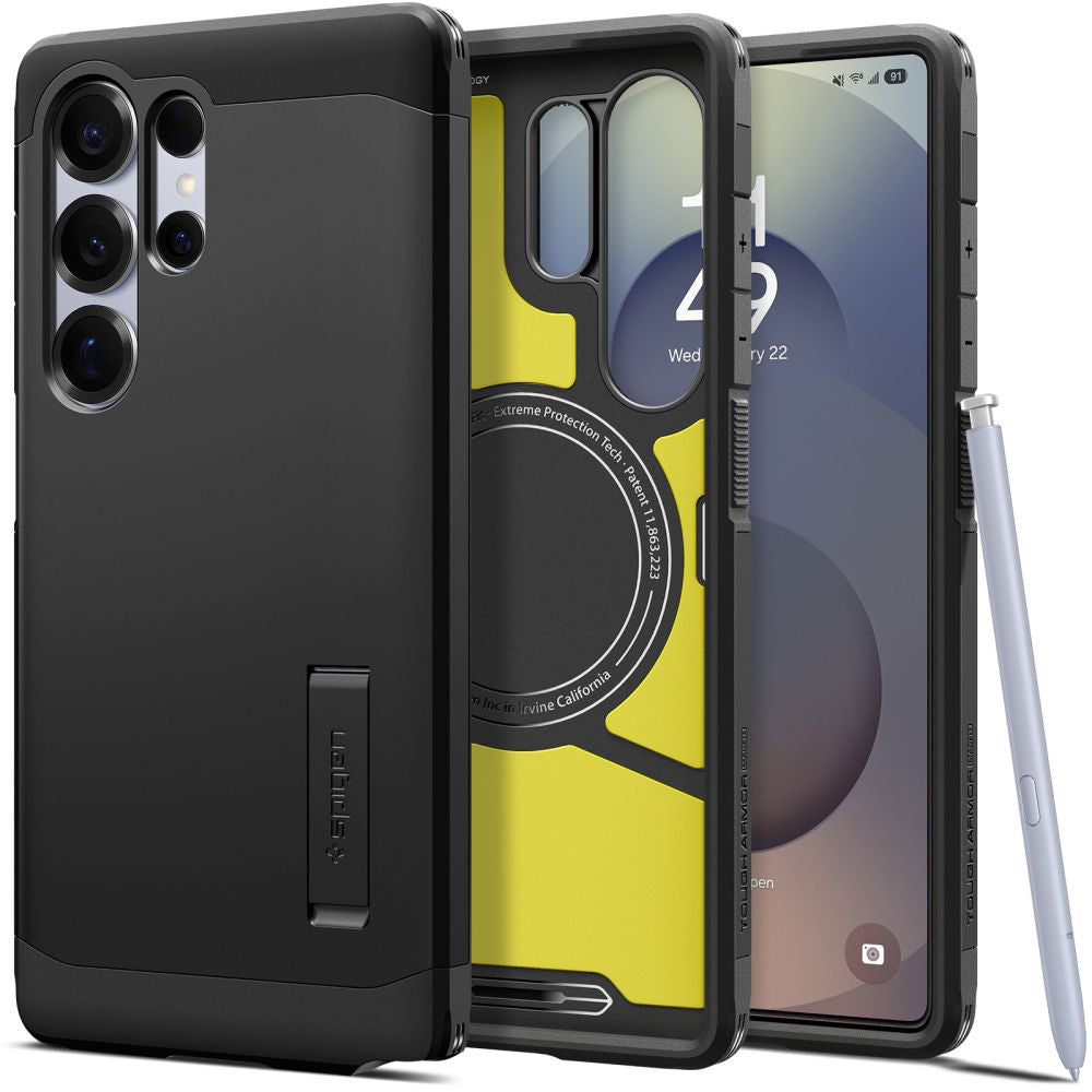 Puzdro MagSafe pre Samsung Galaxy S25 Ultra S938, Spigen, Tough Armor, Čierne