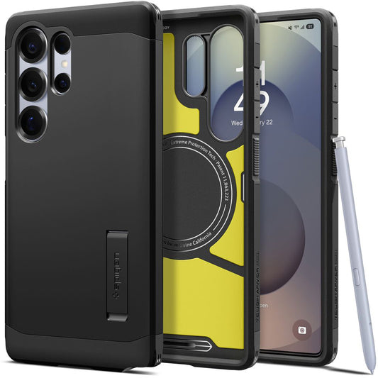 Puzdro MagSafe pre Samsung Galaxy S25 Ultra S938, Spigen, Tough Armor, Čierne