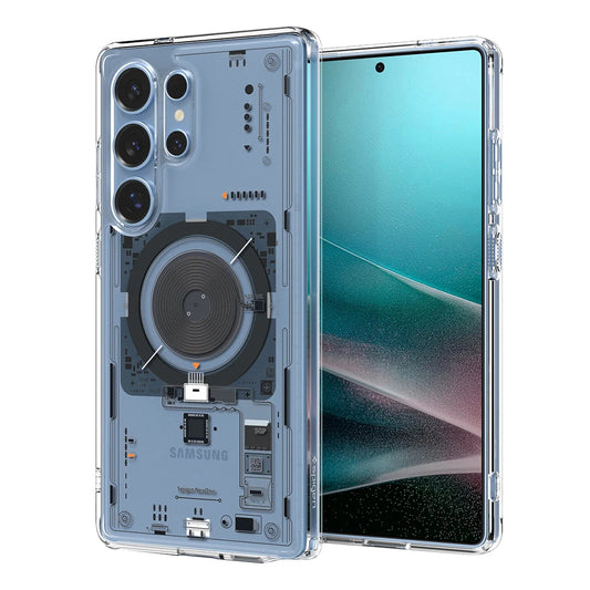 Puzdro MagSafe pre Samsung Galaxy S25 Ultra S938, Spigen, Ultra Hybrid Neo One, Priehľadné