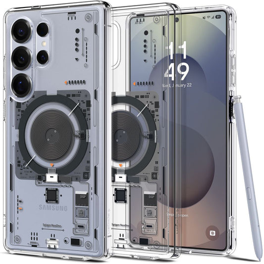 Puzdro MagSafe pre Samsung Galaxy S25 Ultra S938, Spigen, Ultra Hybrid Neo One, Priehľadné