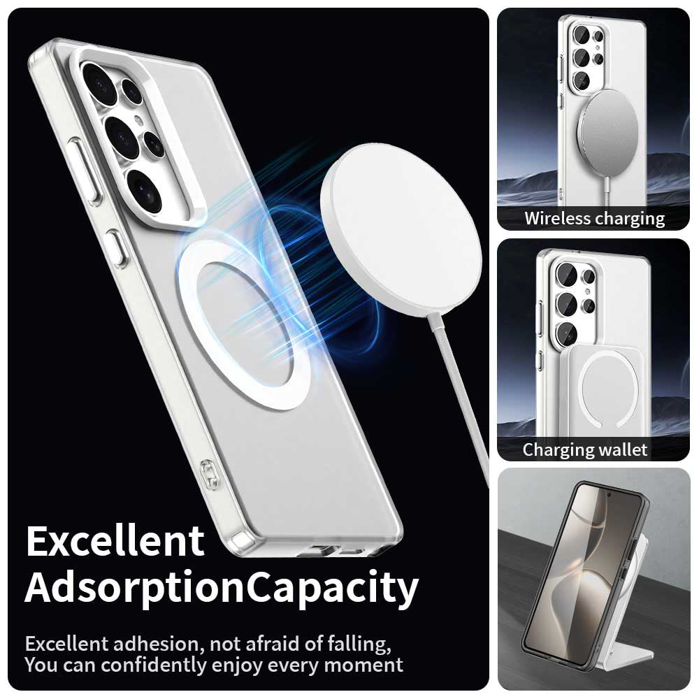 MagSafe puzdro pre Samsung Galaxy S25 Ultra S938, Techsuit, CandyCase, Biele