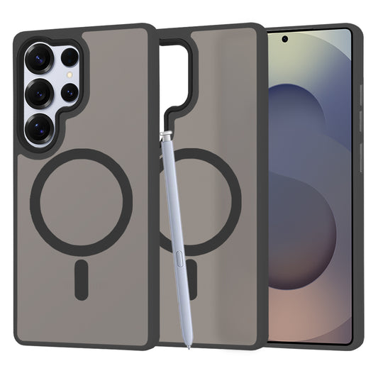 Puzdro MagSafe pre Samsung Galaxy S25 Ultra S938, Techsuit, HaloFrost, Čierne