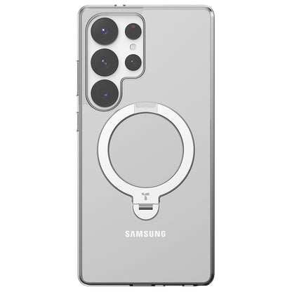 Puzdro MagSafe pre Samsung Galaxy S25 Ultra S938, Torras, Ostand Spin, Transparent