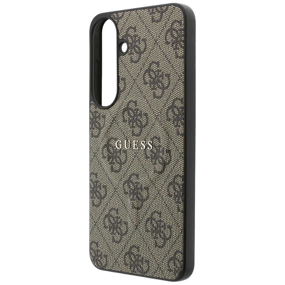 MagSafe Case for Samsung Galaxy S26 FE S741, Guess, 4G Embossed Ring Classic Logo, Brown