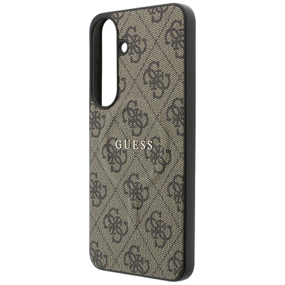 MagSafe Case for Samsung Galaxy S26 FE S741, Guess, 4G Embossed Ring Classic Logo, Brown