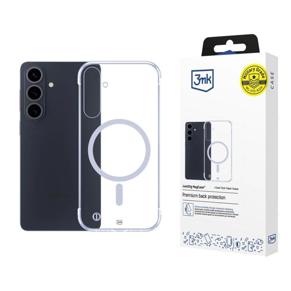 MagSafe Case for Samsung Galaxy S26 Plus, 3MK, Just20g, Transparent