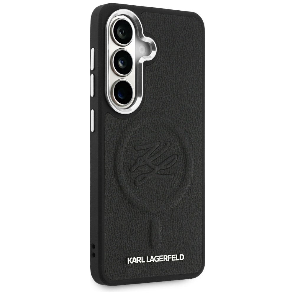 Puzdro MagSafe pre Samsung Galaxy S26 Plus S947, Karl Lagerfeld, Initial Logo Debossed, Čierne