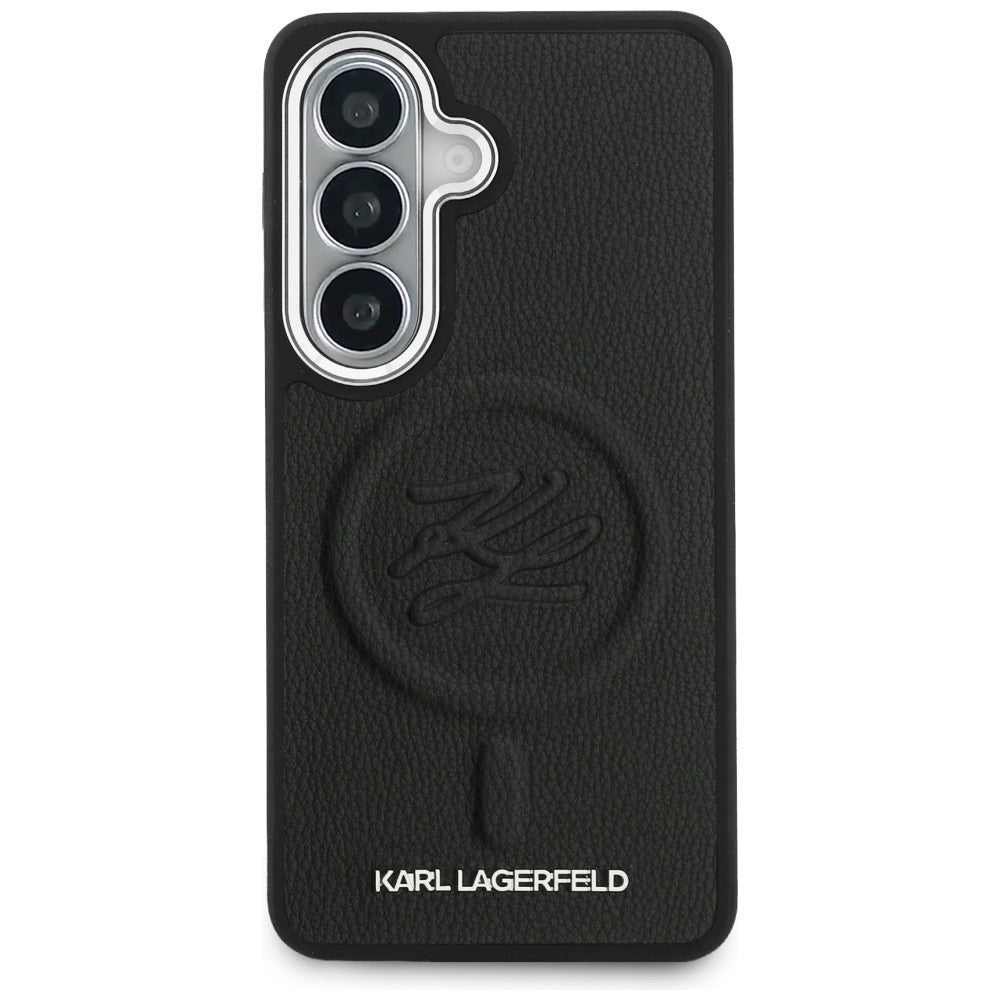 Puzdro MagSafe pre Samsung Galaxy S26 Plus S947, Karl Lagerfeld, Initial Logo Debossed, Čierne