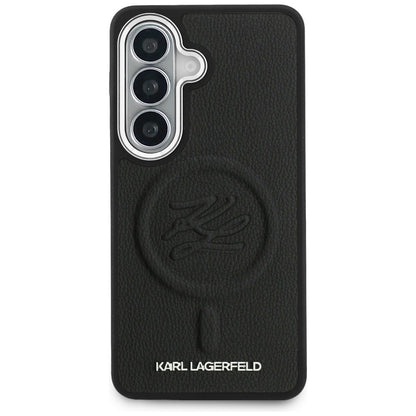 Puzdro MagSafe pre Samsung Galaxy S26 Plus S947, Karl Lagerfeld, Initial Logo Debossed, Čierne