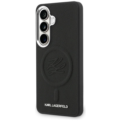 Puzdro MagSafe pre Samsung Galaxy S26 Plus S947, Karl Lagerfeld, Initial Logo Debossed, Čierne
