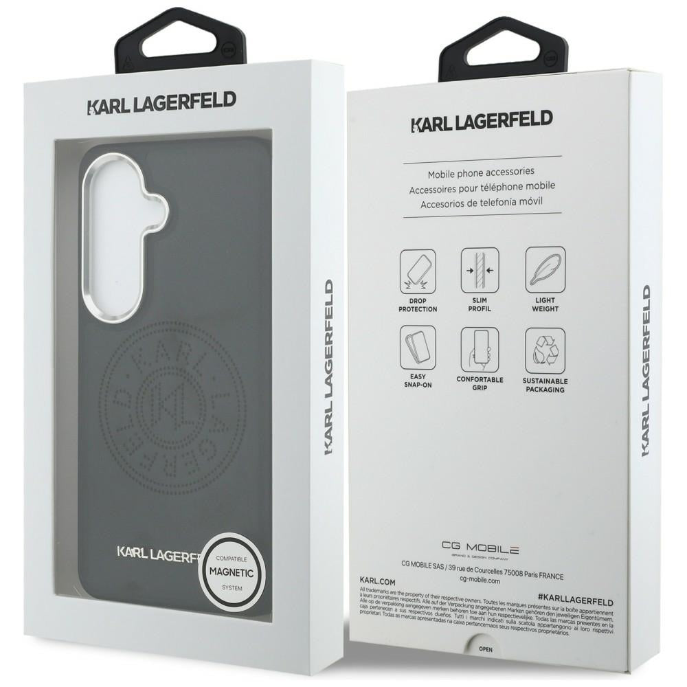 MagSafe puzdro pre Samsung Galaxy S26 Plus S947, Karl Lagerfeld, Karl Round Point Logo, čierne
