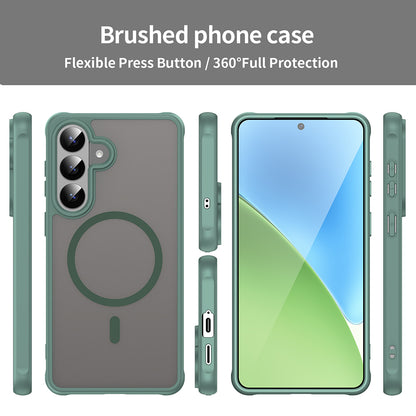 MagSafe Case for Samsung Galaxy S26 Plus S947, Techsuit, HaloFrost II, Green