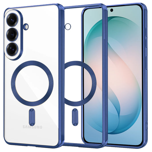 Puzdro MagSafe pre Samsung Galaxy S26 Plus, Techsuit, Luxury Crystal, Tmavo modrá