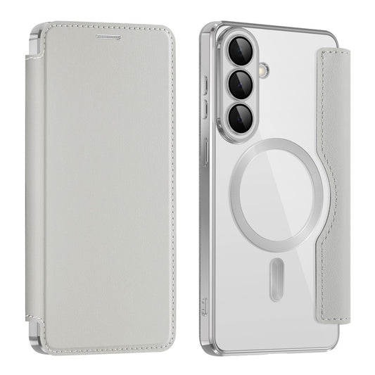 Puzdro MagSafe pre Samsung Galaxy S26 Plus, Techsuit, SmartMag Book, Sivá