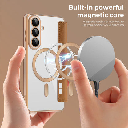 Puzdro MagSafe pre Samsung Galaxy S26 Plus, Techsuit, SmartMag Book, Hnedá