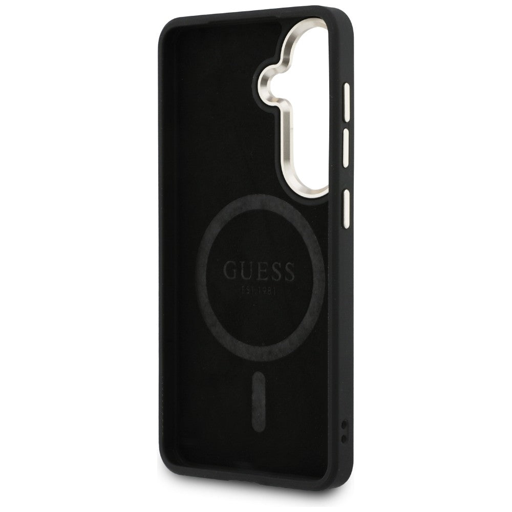 Puzdro MagSafe pre Samsung Galaxy S26 S942, Guess, 4G Embossed Ring, Hnedé