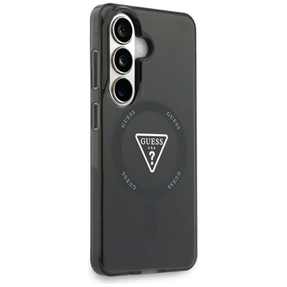 Puzdro MagSafe pre Samsung Galaxy S26 S942, Guess, IML Gradient Triangle Logo, Čierne