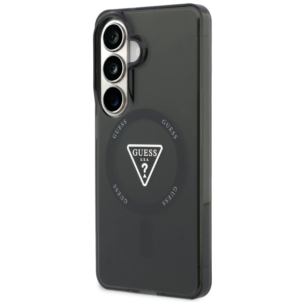 Puzdro MagSafe pre Samsung Galaxy S26 S942, Guess, IML Gradient Triangle Logo, Čierne