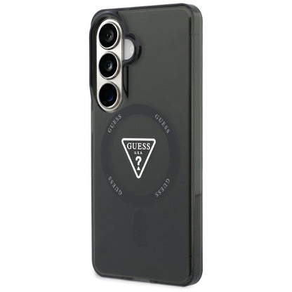 Puzdro MagSafe pre Samsung Galaxy S26 S942, Guess, IML Gradient Triangle Logo, Čierne