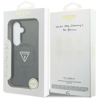 Puzdro MagSafe pre Samsung Galaxy S26 S942, Guess, IML Gradient Triangle Logo, Čierne
