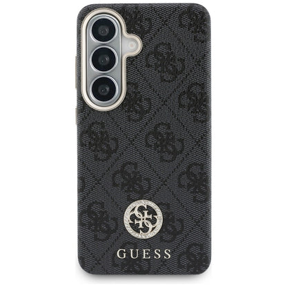 Puzdro MagSafe pre Samsung Galaxy S26 S942, Guess, Rhinestone Round Logo, Čierne