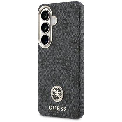 Puzdro MagSafe pre Samsung Galaxy S26 S942, Guess, Rhinestone Round Logo, Čierne