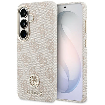 Puzdro MagSafe pre Samsung Galaxy S26 S942, Guess, Rhinestone Round Logo, Ružové
