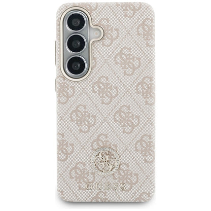 Puzdro MagSafe pre Samsung Galaxy S26 S942, Guess, Rhinestone Round Logo, Ružové