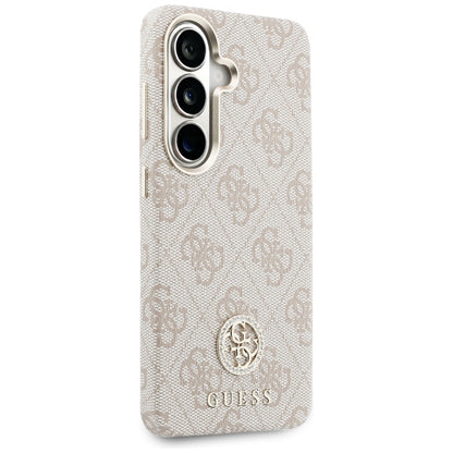 Puzdro MagSafe pre Samsung Galaxy S26 S942, Guess, Rhinestone Round Logo, Ružové