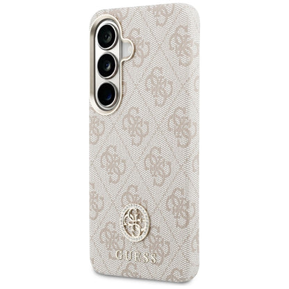 Puzdro MagSafe pre Samsung Galaxy S26 S942, Guess, Rhinestone Round Logo, Ružové