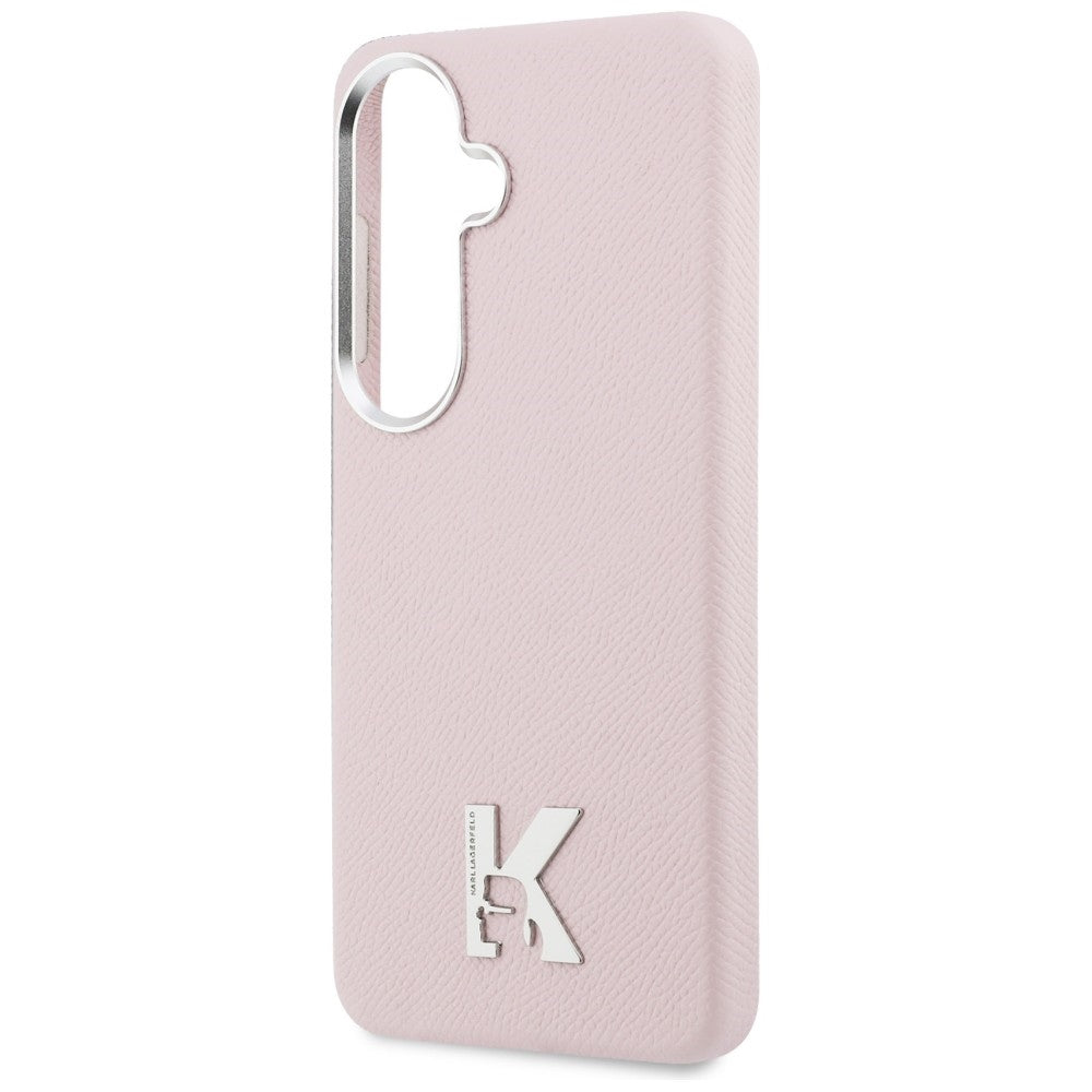 Puzdro MagSafe pre Samsung Galaxy S26 S942, Karl Lagerfeld, Karl Head Logo, Ružové