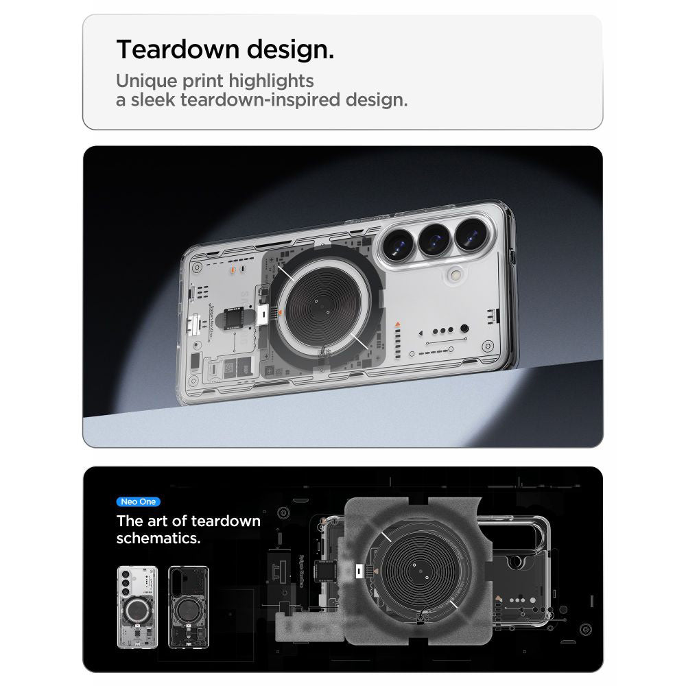 Puzdro MagSafe pre Samsung Galaxy S26 S942, Spigen, Ultra Hybrid Neo One, Transparentné ACS11218