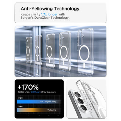 Puzdro MagSafe pre Samsung Galaxy S26 S942, Spigen, Ultra Hybrid, Priehľadné Biela ACS10734