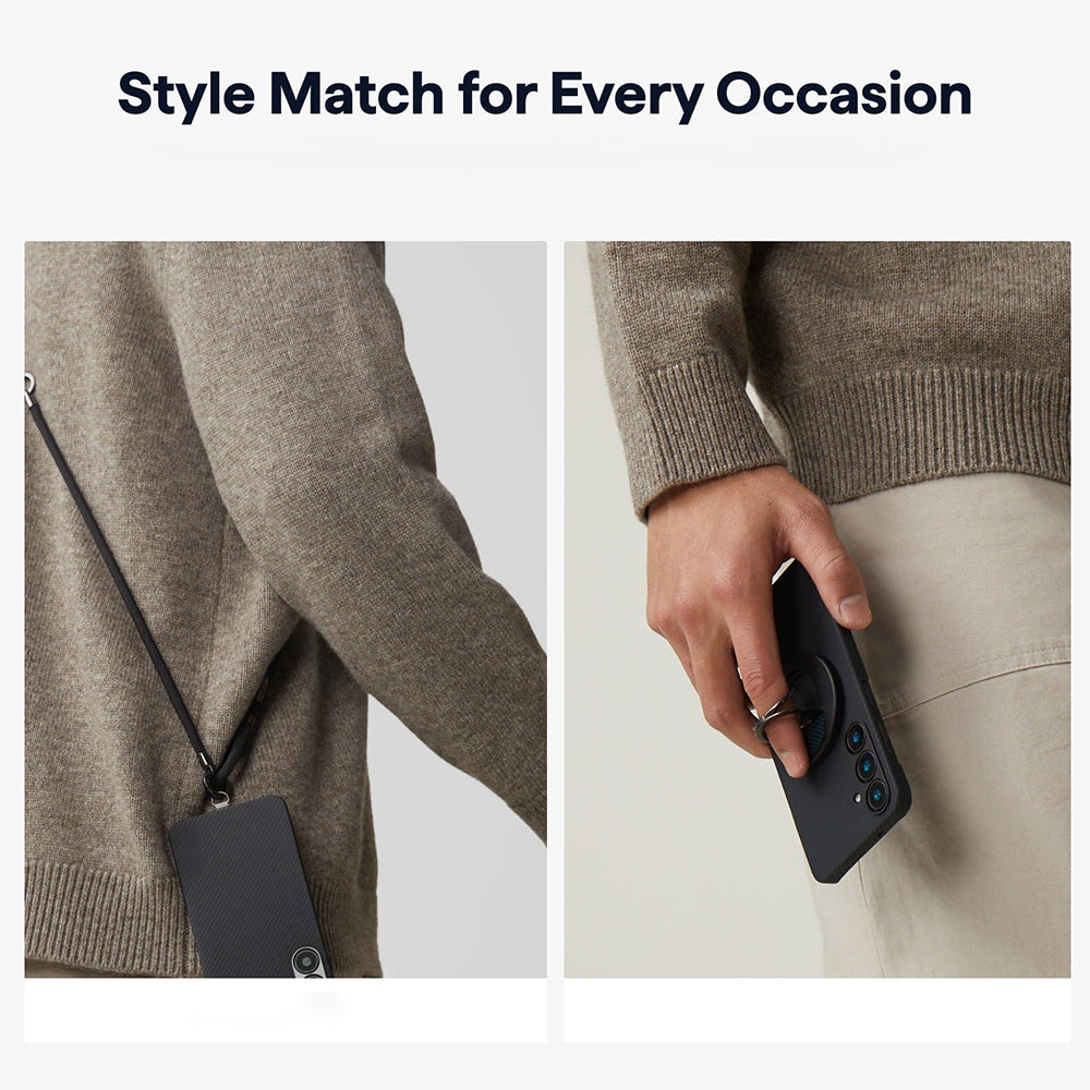 MagSafe Case for Samsung Galaxy S26, Techsuit, Aramid Fiber, Black