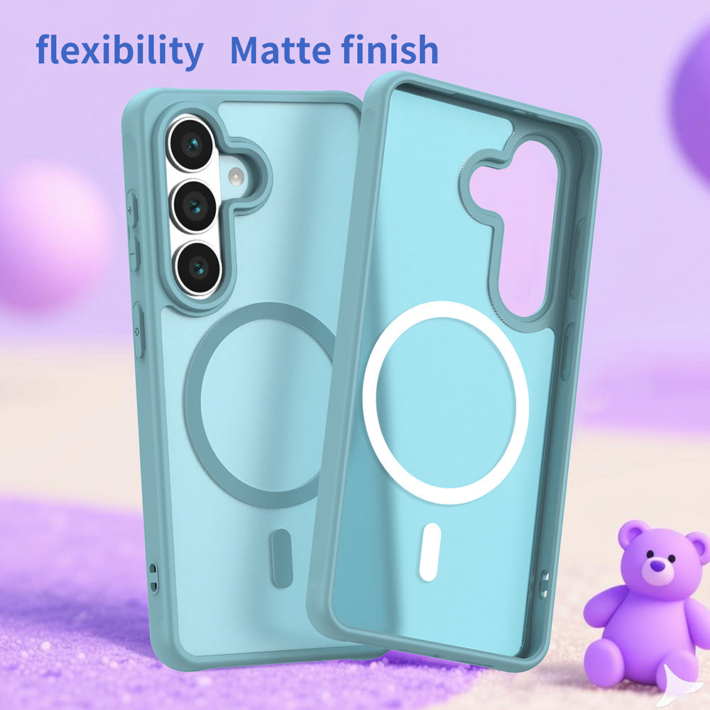 Puzdro MagSafe pre Samsung Galaxy S26, Techsuit, HaloFrost II, Svetlozelená