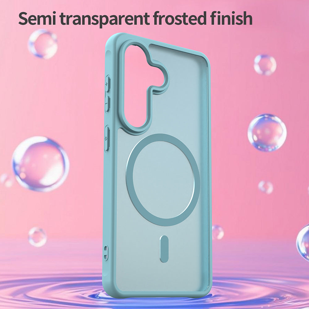 Puzdro MagSafe pre Samsung Galaxy S26, Techsuit, HaloFrost II, Svetlozelená