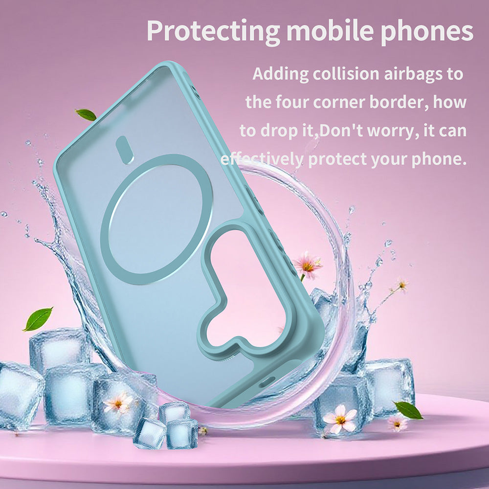 Puzdro MagSafe pre Samsung Galaxy S26, Techsuit, HaloFrost II, Svetlozelená