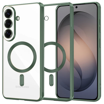 Puzdro MagSafe pre Samsung Galaxy S26, Techsuit, Luxury Crystal, Tmavozelená